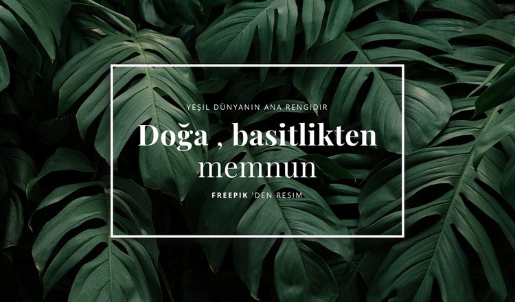 Doğa sadelikten memnun Şablon