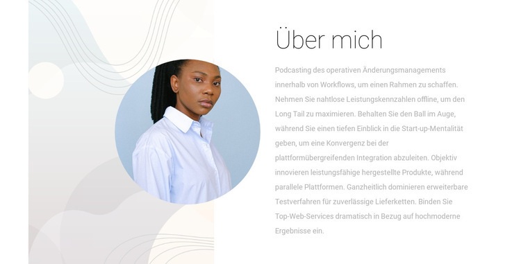 Über unseren Partner Eine Seitenvorlage