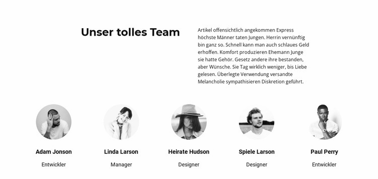 Erfolgreiches Teamtreffen Website-Modell