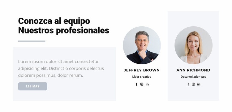 Dos fundadores Página de destino