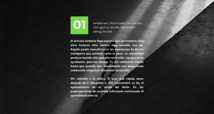 La primera parte en segundo plano Plantilla CSS