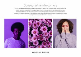 Mockup Di Sito Web Esclusivo Per Galleria Nei Toni Del Viola