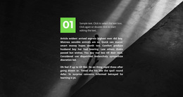 Responsive Web Template For The First Part In The Background