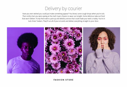 Gallery In Purple Tones - Drag & Drop WordPress Theme Generator