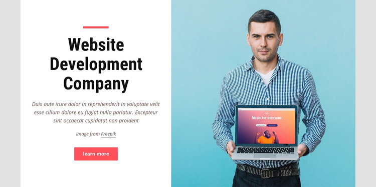 Website development company One Page Template
