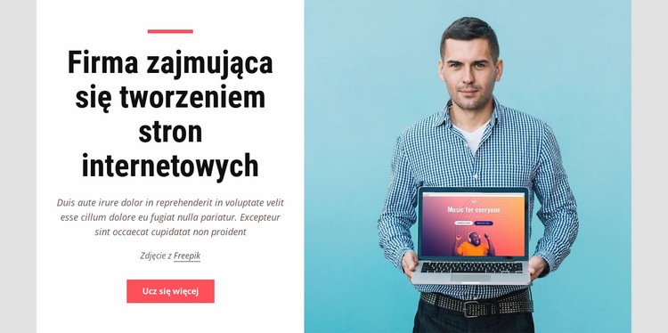 Firma zajmująca się tworzeniem stron internetowych Projekt strony internetowej