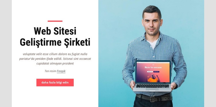 Web sitesi geliştirme şirketi Bir Sayfa Şablonu
