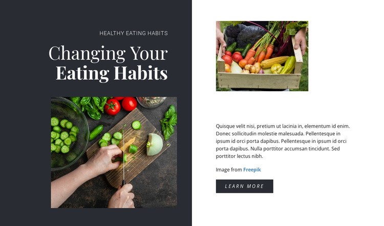 Návyky zdravého stravování Html Website Builder