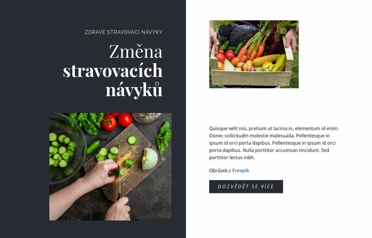 Návyky zdravého stravování Téma WordPress