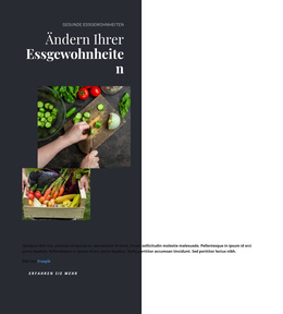 Gesunde Essgewohnheiten – Web-Vorlage