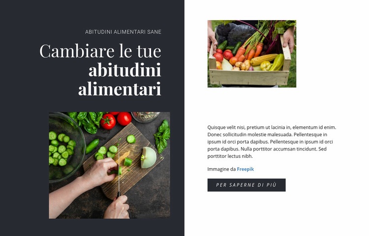 Abitudini alimentari sane Modelli di Website Builder