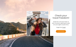 Your Travel Freedom - Free One Page Website