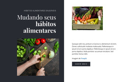 Hábitos Alimentares Saudáveis - Modelo Da Web