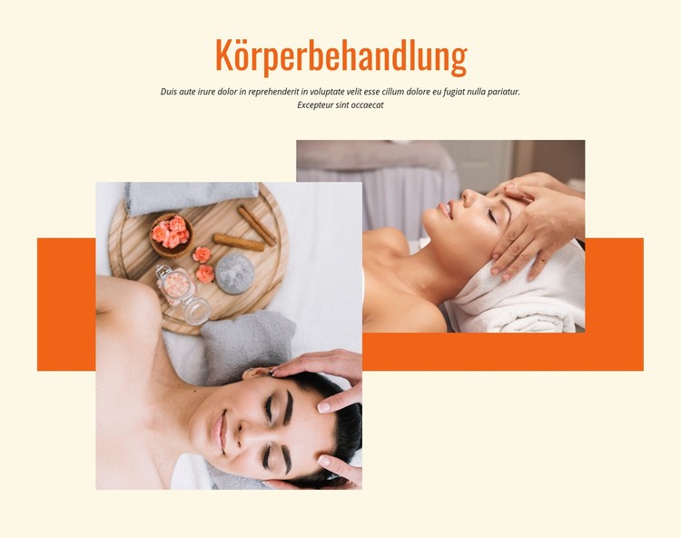 Körperbehandlung Website design