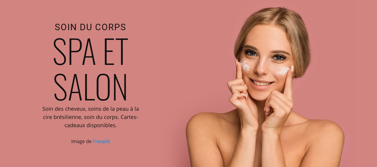 SPA & Salon Modèle de site Web