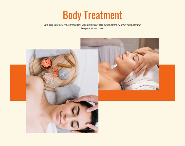 Body Treatment Homepage Design