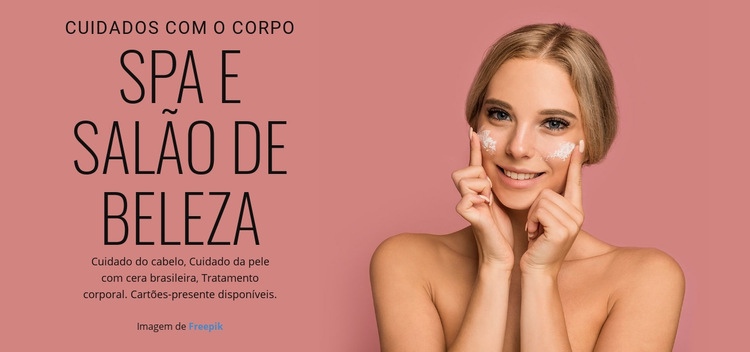 SPA e salão Landing Page