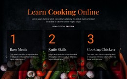 CSS-Menu Voor Online Kookcursussen