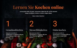 CSS-Menü Für Online-Kurse Kochen