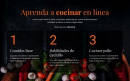 Plantilla De Página De Destino Para Cursos De Cocina Online