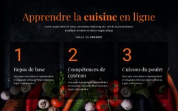 Modèle De Page De Destination Pour Cours De Cuisine En Ligne