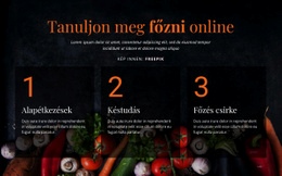 CSS Menü A Következőhöz: Főzés Online Tanfolyamok