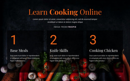 Cooking Online Courses - Site With HTML Template Download