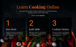 Sjabloon Voor Bestemmingspagina'S Voor Online Kookcursussen