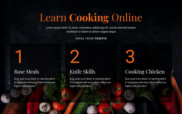 Cooking online courses WordPress Theme