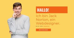 Ich Bin Jack Norton, Ein Webdesigner. CSS-Formularvorlage