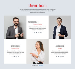 HTML-Site Für Erfolgreiches Designteam