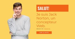 Modèle De Conception Gratuit Pour Je Suis Jack Norton, Un Concepteur Web.