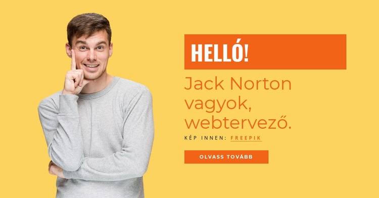 Jack Norton vagyok, webtervező. Weboldal sablon