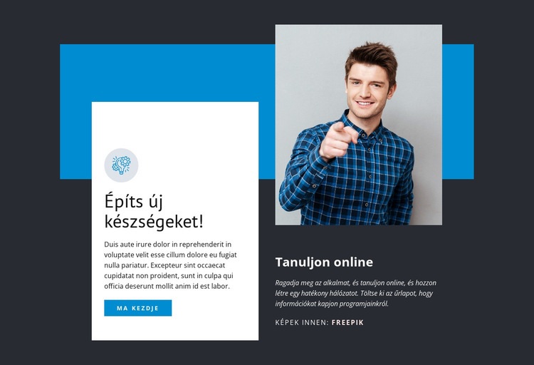 Építs új készségeket Weboldal sablon