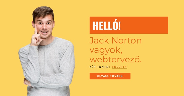 Jack Norton vagyok, webtervező. WordPress Téma