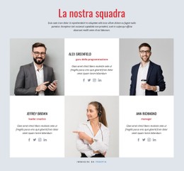 Team Di Progettazione Di Successo Modello Di Sito Web CSS