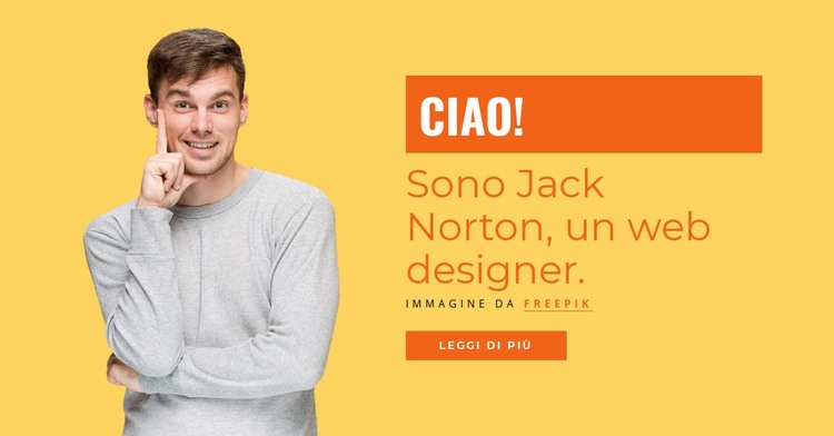 Sono Jack Norton, un web designer. Modello HTML