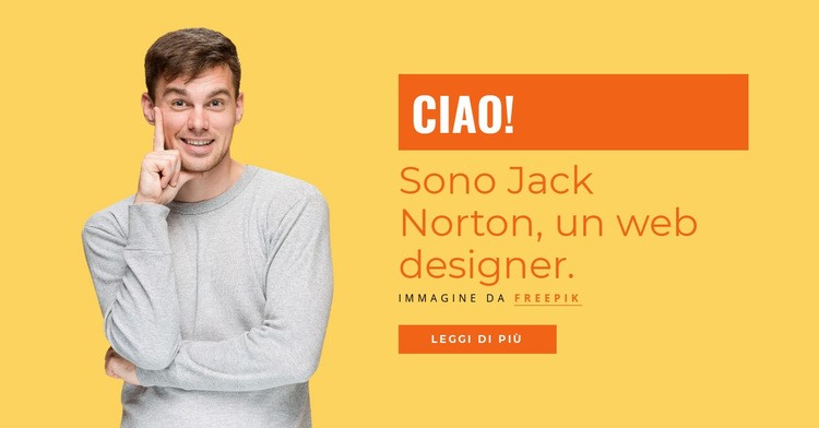 Sono Jack Norton, un web designer. Modello Joomla