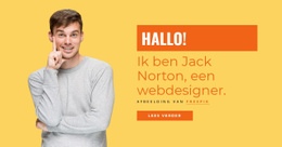 Ik Ben Jack Norton, Een Webdesigner. - HTML-Paginasjabloon
