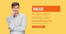 Gratis Ontwerpsjabloon Voor Ik Ben Jack Norton, Een Webdesigner.