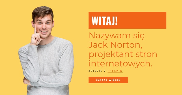 Nazywam się Jack Norton, projektant stron internetowych. Szablon HTML