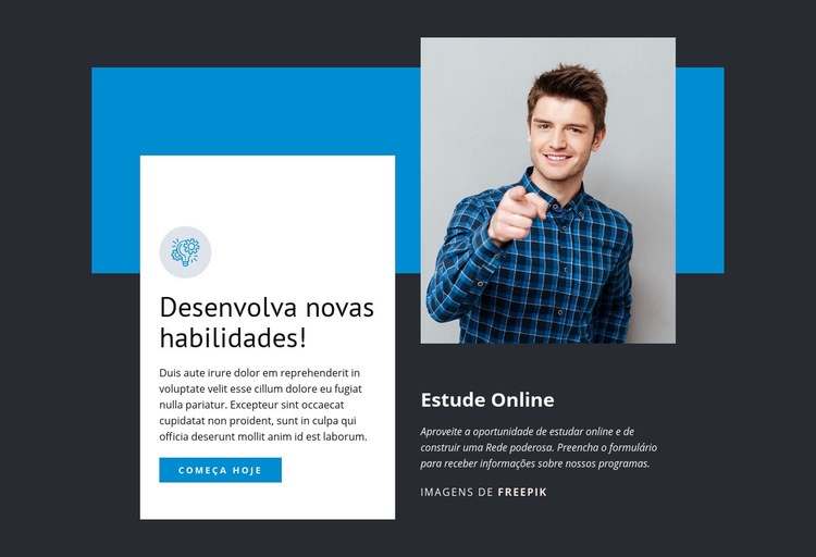 Desenvolva novas habilidades Construtor de sites HTML