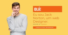 Eu Sou Jack Norton, Um Web Designer. - Modelo HTML5 Pronto Para Usar