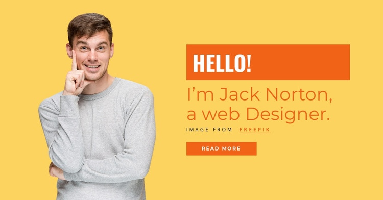 Jag är Jack Norton, en webbdesigner. Html webbplatsbyggare