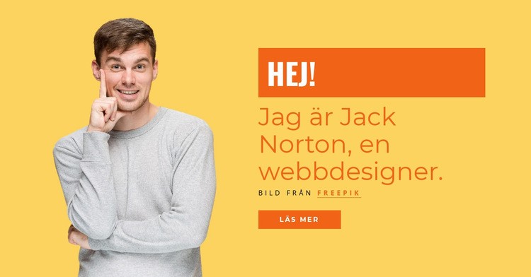 Jag är Jack Norton, en webbdesigner. CSS -mall
