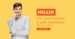 I’M Jack Norton, A Web Designer. - Webpage Layout
