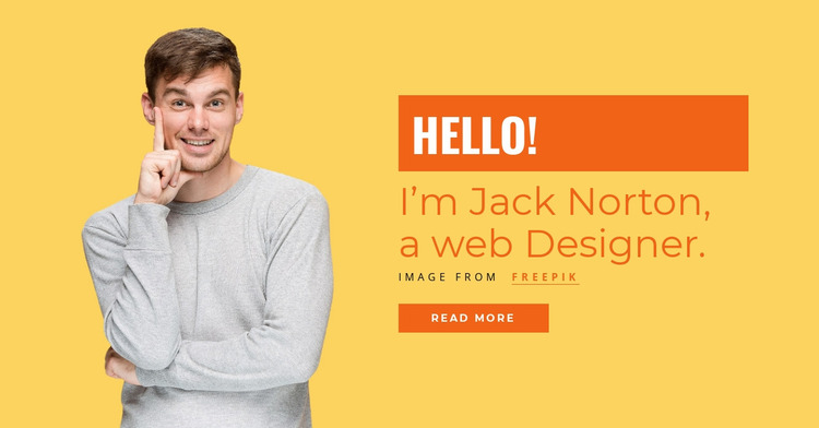I’m Jack Norton, a web Designer. Website Mockup