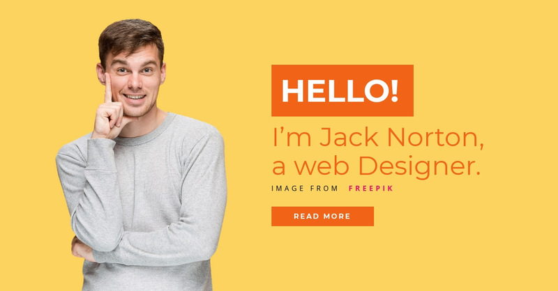 I’m Jack Norton, a web Designer. Wix Template Alternative