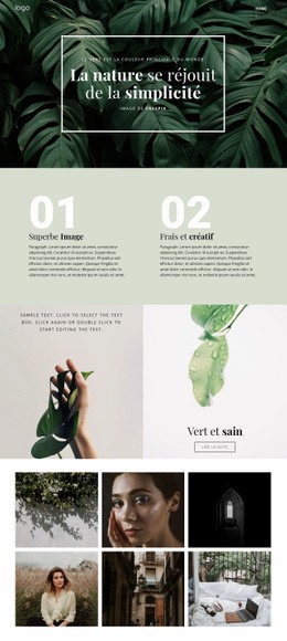 Beauté Simplicité De La Nature - Website Creator HTML