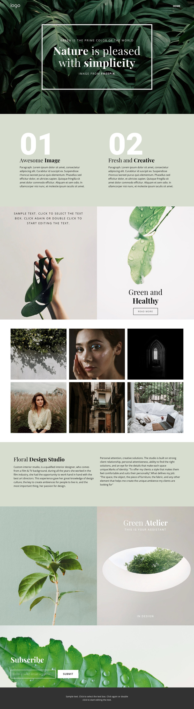 Beauty simplicity of nature HTML Template